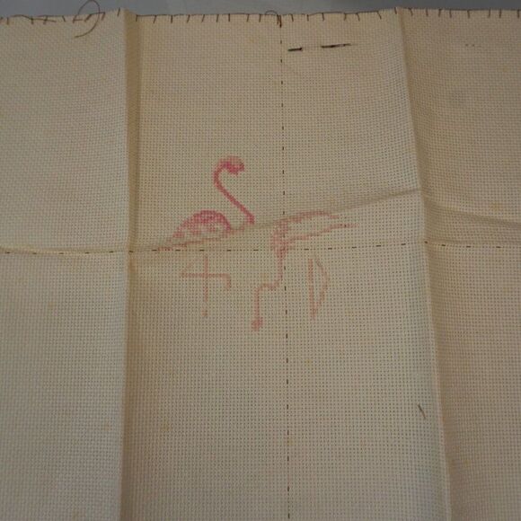 Flamingos Counted Cross Stitch Booklet Craft Fabric Insturctions Pre- Started - Picture 5 of 5